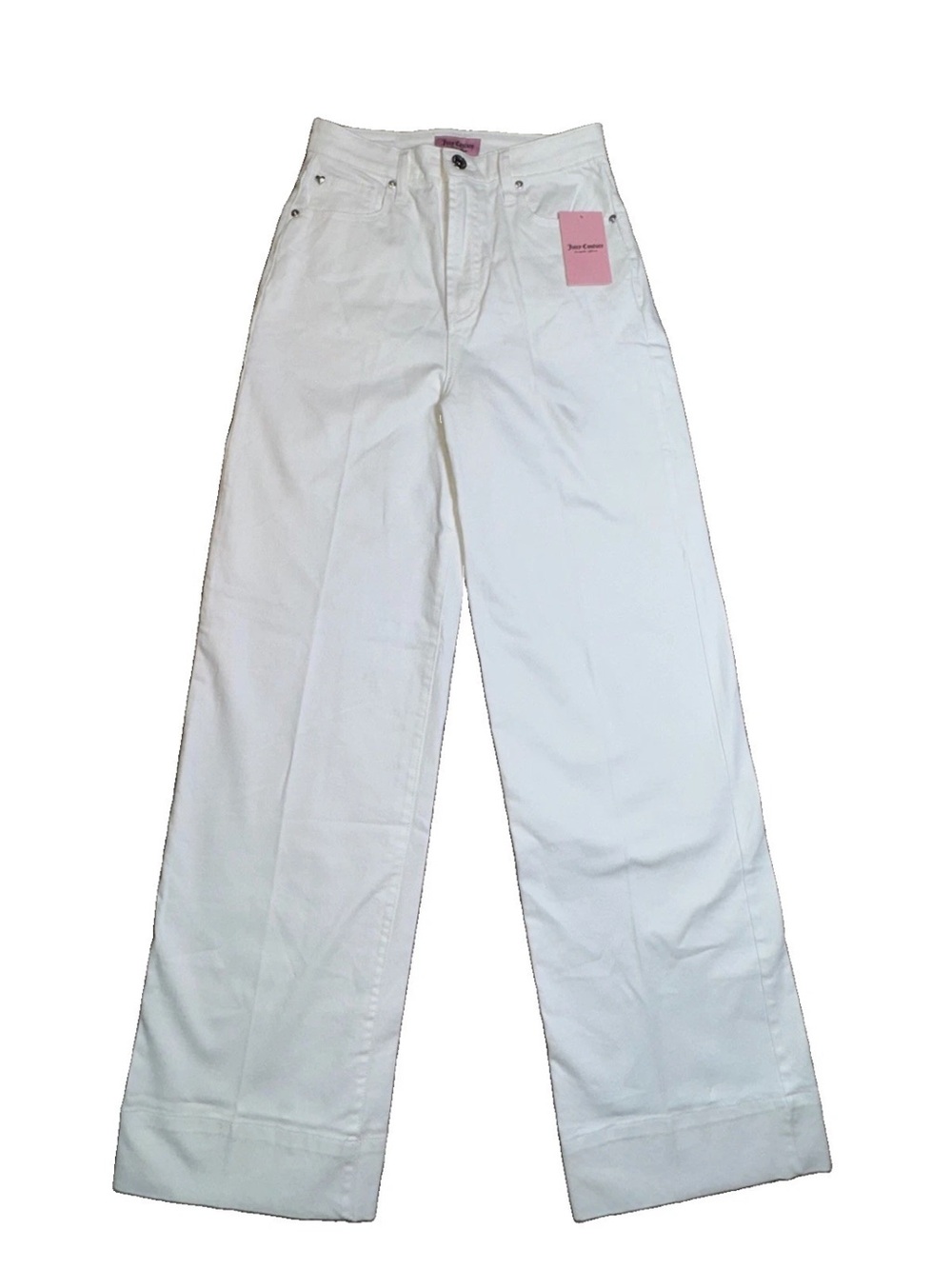 Juicy Couture White High Rise Wide Leg Denim Jeans JC555-WDLG Size 27 NWT